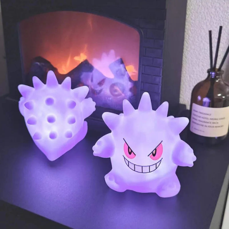 Gengar Pokemon Pikachu Night Light Cute Anime Soft Light Bedroom Bedside LED Light Room Decoration Christmas Children's Toy Gift