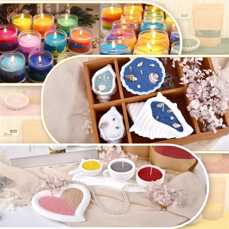 Zestaw do tworzenia świec perłowych 500 g + knoty (premium DIY kit)