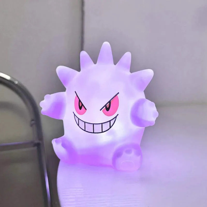 Gengar Pokemon Pikachu Night Light Cute Anime Soft Light Bedroom Bedside LED Light Room Decoration Christmas Children's Toy Gift